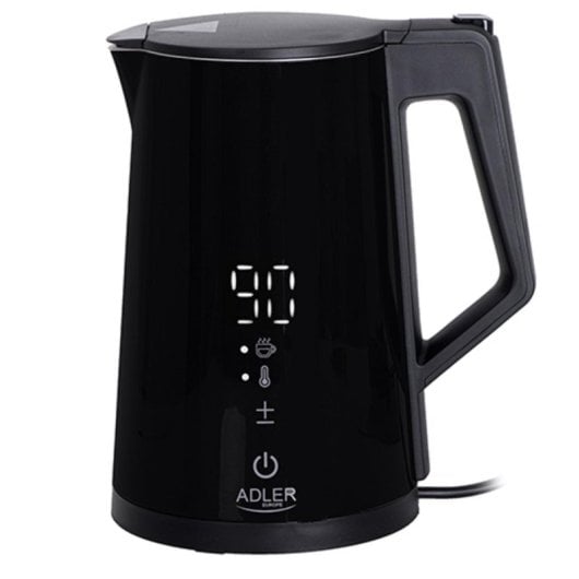 Bollitore Adler AD 1345 1,7 L 1850W Nero Touch LED Mantenimento Caldo
