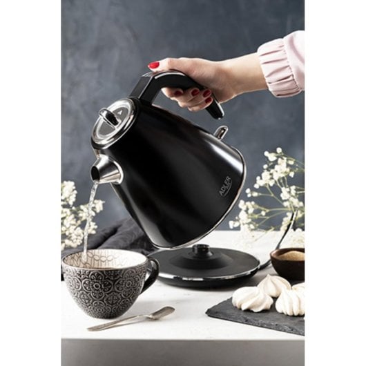 Bollitore Adler AD 1343 1,5 L 1850 W Acciaio Inox Nero Indicatore Acqua
