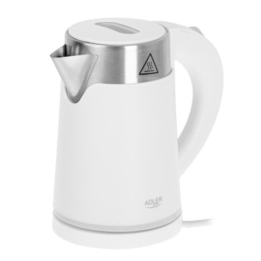 Bollitore Adler AD 1372W 0,6L 800W senza fili acciaio bianco