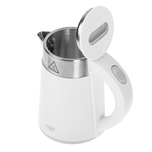 Bollitore Adler AD 1372W 0,6L 800W senza fili acciaio bianco