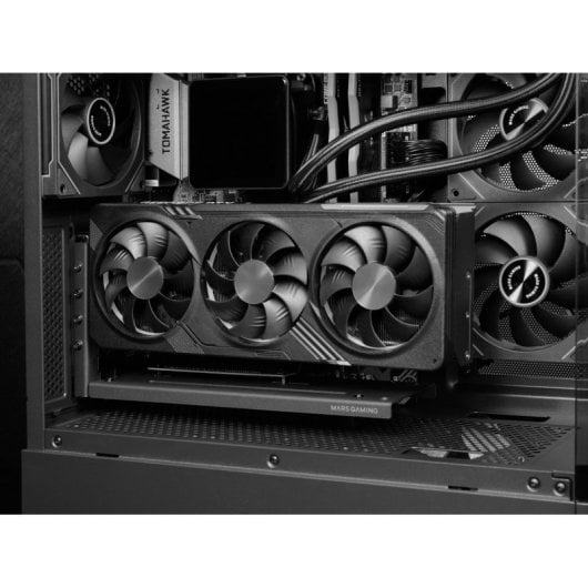 Supporto per scheda grafica Mars Gaming MCA-GCV con base magnetica, 3 slot GPU, 2 staffe PCI, bianco