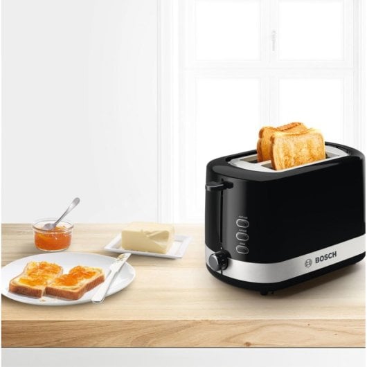 Torradeira Bosch TAT6A513 2 fatias Preto Inox 800W bandeja migalhas
