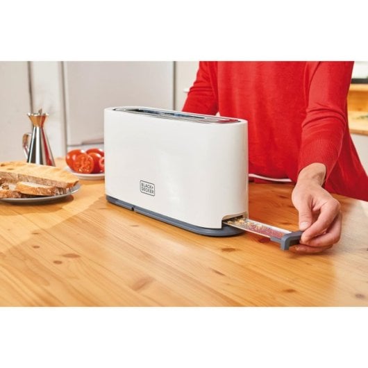Torradeira Black & Decker BXTO1001E 1 Fenda 1000W Plástico Branco Funções Avançadas
