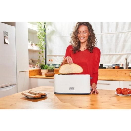Torradeira Black & Decker BXTO1001E 1 Fenda 1000W Plástico Branco Funções Avançadas