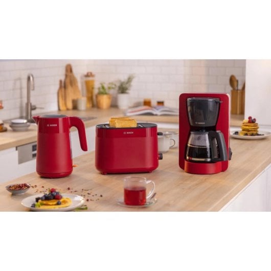 Tostadora Bosch TAT2M124 2 rebanadas 950 W Roja control giratorio