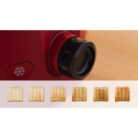 Tostadora Bosch TAT2M124 2 rebanadas 950 W Roja control giratorio