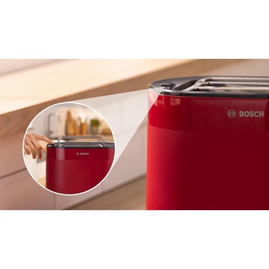 Tostadora Bosch TAT2M124 2 rebanadas 950 W Roja control giratorio
