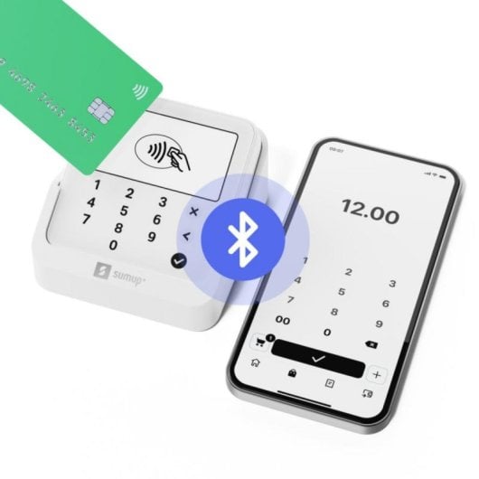 Terminal de paiement Sumup Solo Lite Bluetooth Station de recharge NFC Blanc
