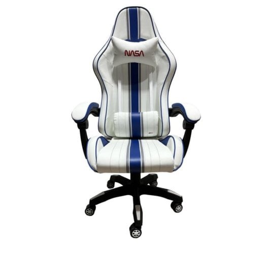 Sedia gaming Nasa ATLANTIS BIS AT012BIS-WB schienale reclinabile blu bianco 120kg