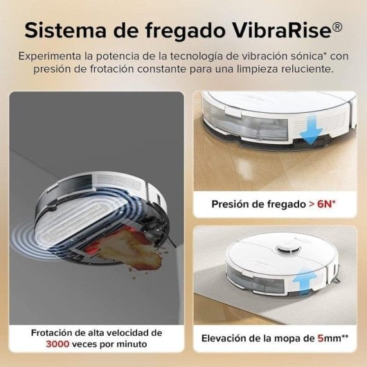 Robot Aspirador y Fregasuelos Roborock S8 Navegación LiDAR 6.000 Pa Control por Voz