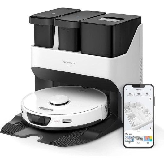 Robot Aspirador y Fregasuelos Roborock S7 Max Ultra con Autovaciado Navegación LiDAR 5.500 Pa Control por Voz