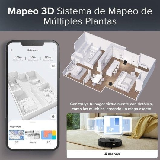 Robot Aspirador y Fregasuelos Roborock S7 Max Ultra con Autovaciado Navegación LiDAR 5.500 Pa Control por Voz Cámara