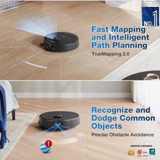 Robot Aspirador y Fregasuelos Ecovacs N30 Pro Omni Navegación Láser 3.000 Pa Control por Voz