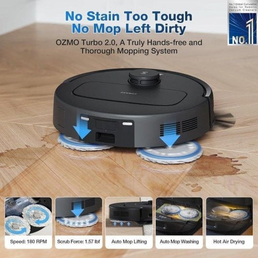 Robot Aspirador y Fregasuelos Ecovacs N30 Pro Omni Navegación Láser 3.000 Pa Control por Voz