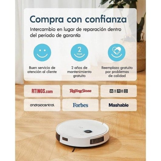 Robot Aspirador y Fregasuelos Yeedi Vac 2 Pro Navegación 3D 3.000 Pa Altura Baja Control Voz