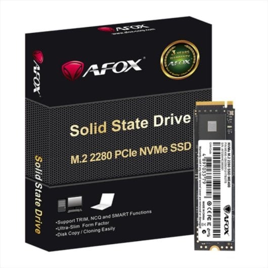 Disco Duro AFOX ME400 1,02TB M.2 NVMe PCIe 4.0 7300MB/s 3D NAND
