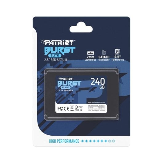 Disco Duro Patriot Burst Elite 240GB SSD 2.5" 450MB/s SATA III