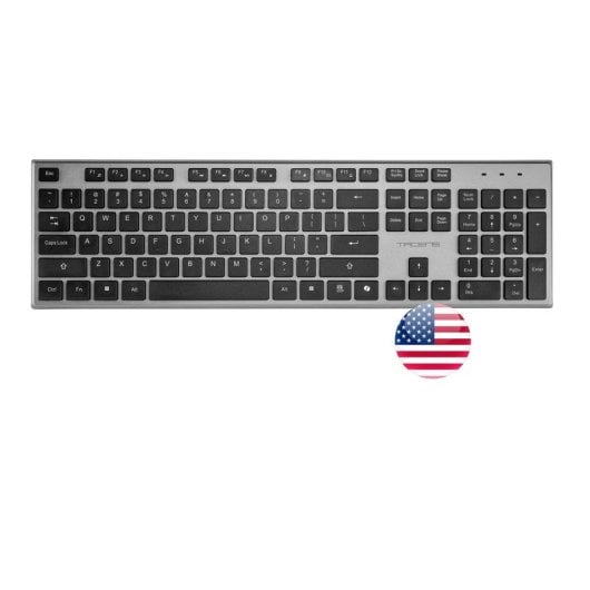 Tacens Zenith Combo Wireless 3-in-1 Duallink 2.4GHz Tastiera a membrana Mouse ottico Inglese Nero