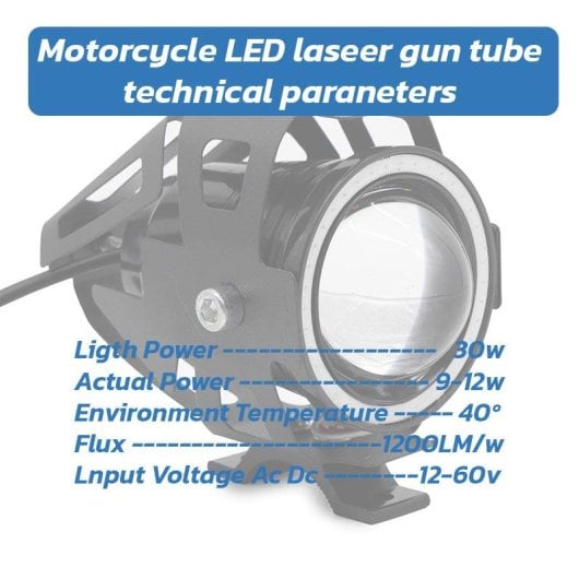 Faro Led U7 12-80v Azul