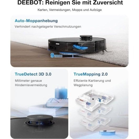 Robot Aspirador y Fregasuelos Ecovacs Deebot T30 OMNI con Autovaciado Navegación Láser 11.000 Pa Control por Voz