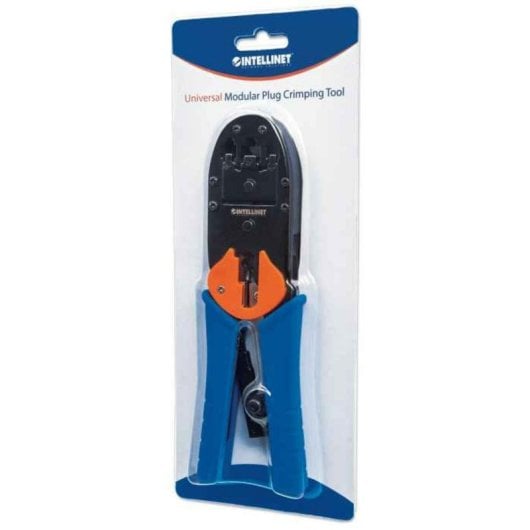 Intellinet Herramienta Profesional para Crimpar, Cortar y Desforrar Plug RJ-45/RJ-12/RJ-11, 215 mm
