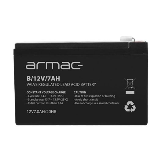 Batería Armac B/12V/7AH Plomo-Ácido Sellada VRLA 12 V 7 Ah para sistemas UPS
