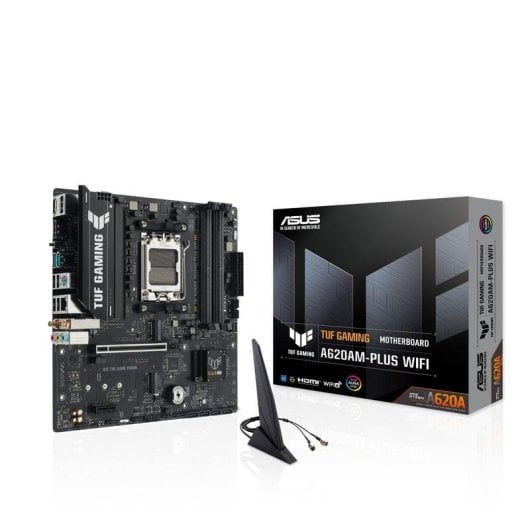 Carte mère ASUS TUF GAMING A620AM-PLUS WIFI AMD A620A Socket AM5 DDR5 micro ATX WiFi 6 PCIe 4.0 RGB