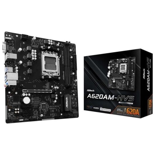 Schede Madri ASRock A620AM-HVS A620 AM5 DDR5 Micro-ATX M.2 PCIe 4.0 USB 3.0