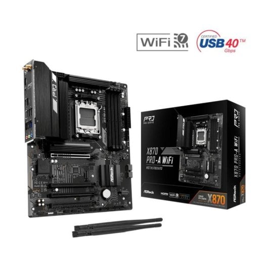 Carte mère ASRock X870 Pro-A WiFi X870 AM5 DDR5 ATX WiFi 7 PCIe 5.0 USB4 2.5GbE