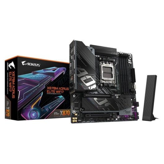 Carte mère Gigabyte X870M AORUS ELITE AMD X870 Socket AM5 DDR5 Micro ATX WiFi 7 USB4 PCIe 5.0 RGB
