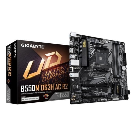 Motherboard Gigabyte B550M DS3H AC R2 B550 AM4 DDR4 Micro ATX Wi-Fi 5 RAID M.2