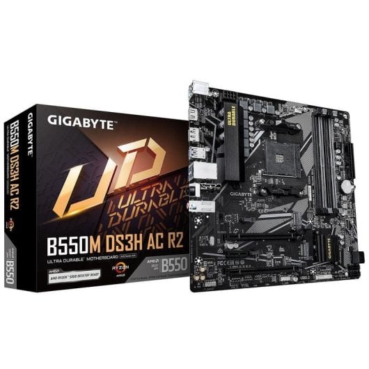 Motherboard Gigabyte B550M DS3H AC R2 B550 AM4 DDR4 Micro ATX Wi-Fi 5 RAID M.2