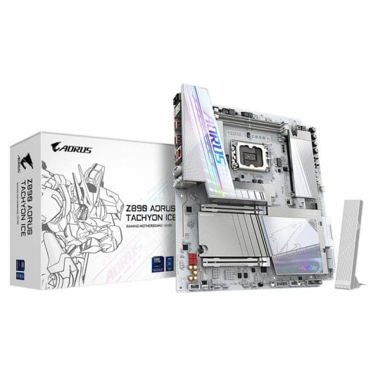 Carte mère Gigabyte Z890 AORUS TACHYON ICE Intel Z890 LGA1851 DDR5 E-ATX WiFi 7 PCIe 5.0 5GbE M.2 RAID RGB