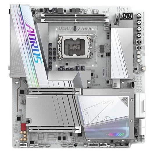 Carte mère Gigabyte Z890 AORUS TACHYON ICE Intel Z890 LGA1851 DDR5 E-ATX WiFi 7 PCIe 5.0 5GbE M.2 RAID RGB