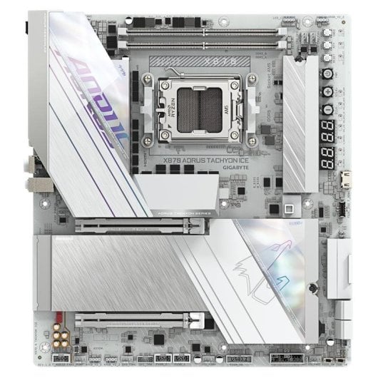 Carte mère Gigabyte X870 AORUS TACHYON ICE X870 AM5 DDR5 E-ATX WiFi 7 PCIe 5.0 USB4 5GbE RAID