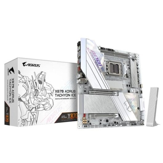Carte mère Gigabyte X870 AORUS TACHYON ICE X870 AM5 DDR5 E-ATX WiFi 7 PCIe 5.0 USB4 5GbE RAID