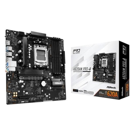 Motherboard ASRock A620AM PRO-A A620 AM5 DDR5 micro ATX PCIe 4.0 256GB