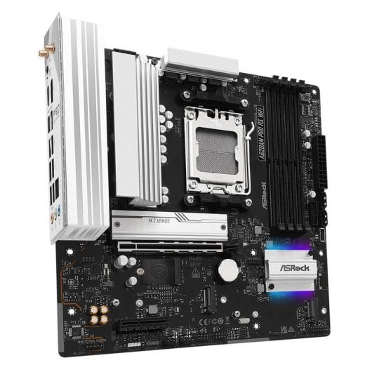 Motherboard ASRock A620AM PRO RS WIFI A620 AM5 DDR5 Micro-ATX WiFi 6E 2.5GbE M.2 RAID