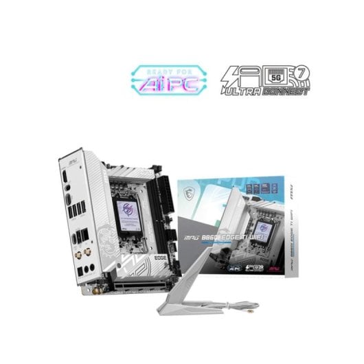 Carte mère MSI MPG B860I EDGE TI WIFI Intel B860 LGA1851 DDR5 Mini ITX Wi-Fi 7 Thunderbolt 4 PCIe 5.0