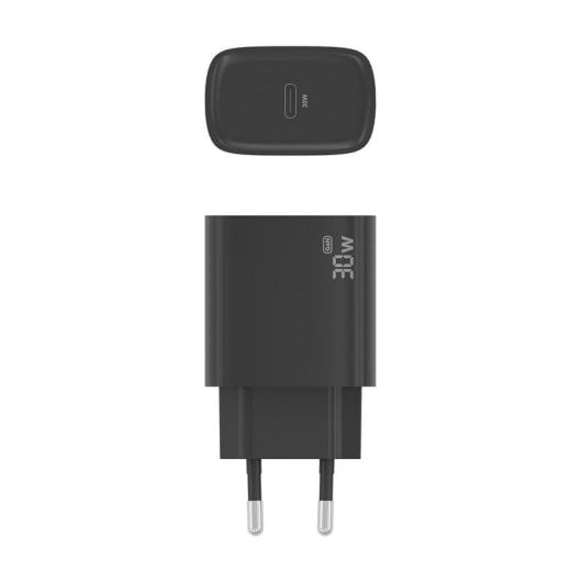 Cargador GaN USB-C 30W Aisens Negro 1xUSB-C PD3.0