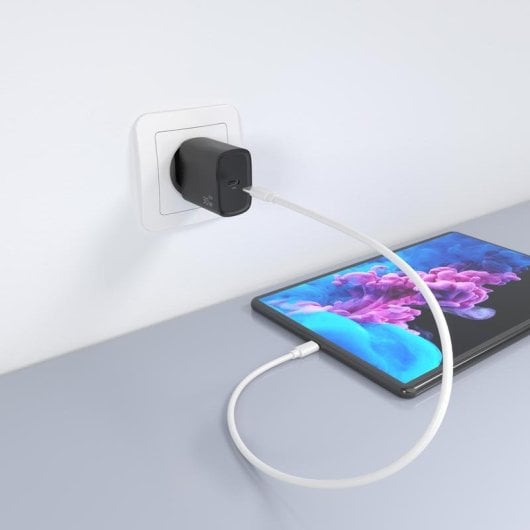 Cargador GaN USB-C 30W Aisens Negro 1xUSB-C PD3.0