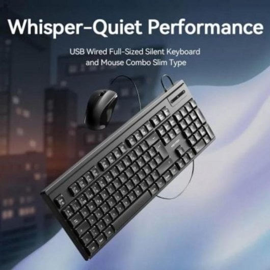 Teclado de membrana Vention KTYBG-ES Layout PT com rato USB