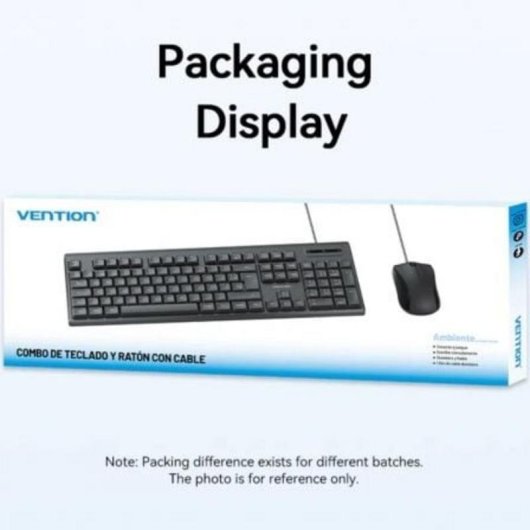 Teclado de membrana Vention KTYBG-ES Layout PT com rato USB