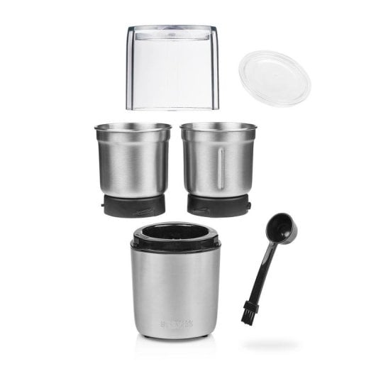 Princess 221040 Multipicadora y Molinillo 2 en 1 200W Acero Inoxidable Negra