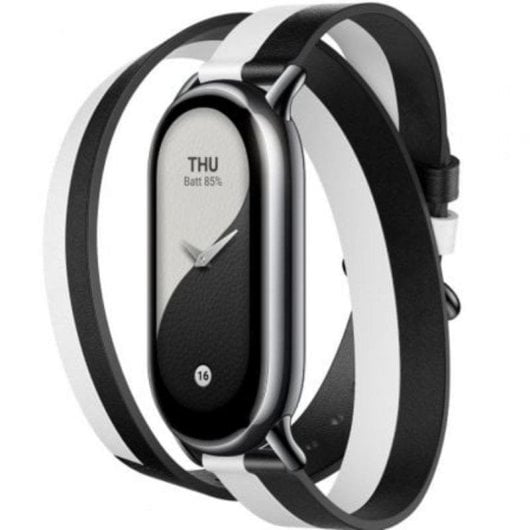 Correa Original Xiaomi Double Wrap Strap para Mi Smart Band 8 Blanco y Negro