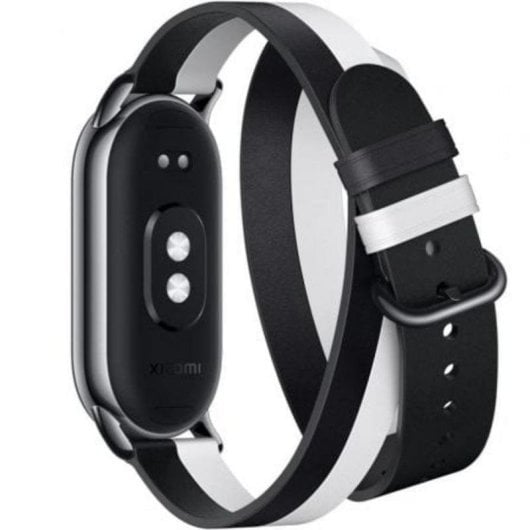 Correa Original Xiaomi Double Wrap Strap para Mi Smart Band 8 Blanco y Negro