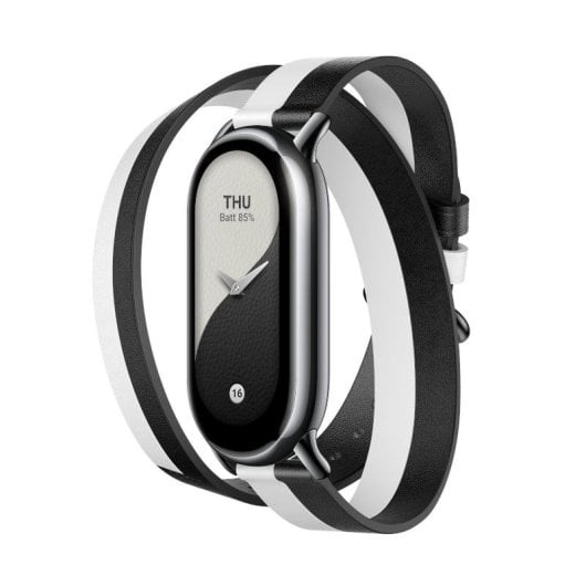 Correa Original Xiaomi Double Wrap Strap para Mi Smart Band 8 Blanco y Negro