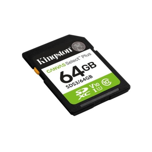 Tarjeta de memoria Kingston SDXC Canvas Select Plus 64 GB Clase 10 UHS-I V10