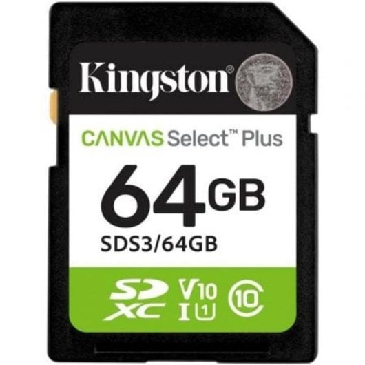 Tarjeta de memoria Kingston SDXC Canvas Select Plus 64 GB Clase 10 UHS-I V10