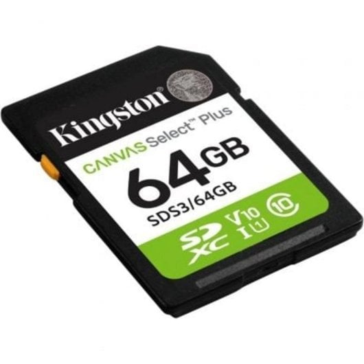 Tarjeta de memoria Kingston SDXC Canvas Select Plus 64 GB Clase 10 UHS-I V10